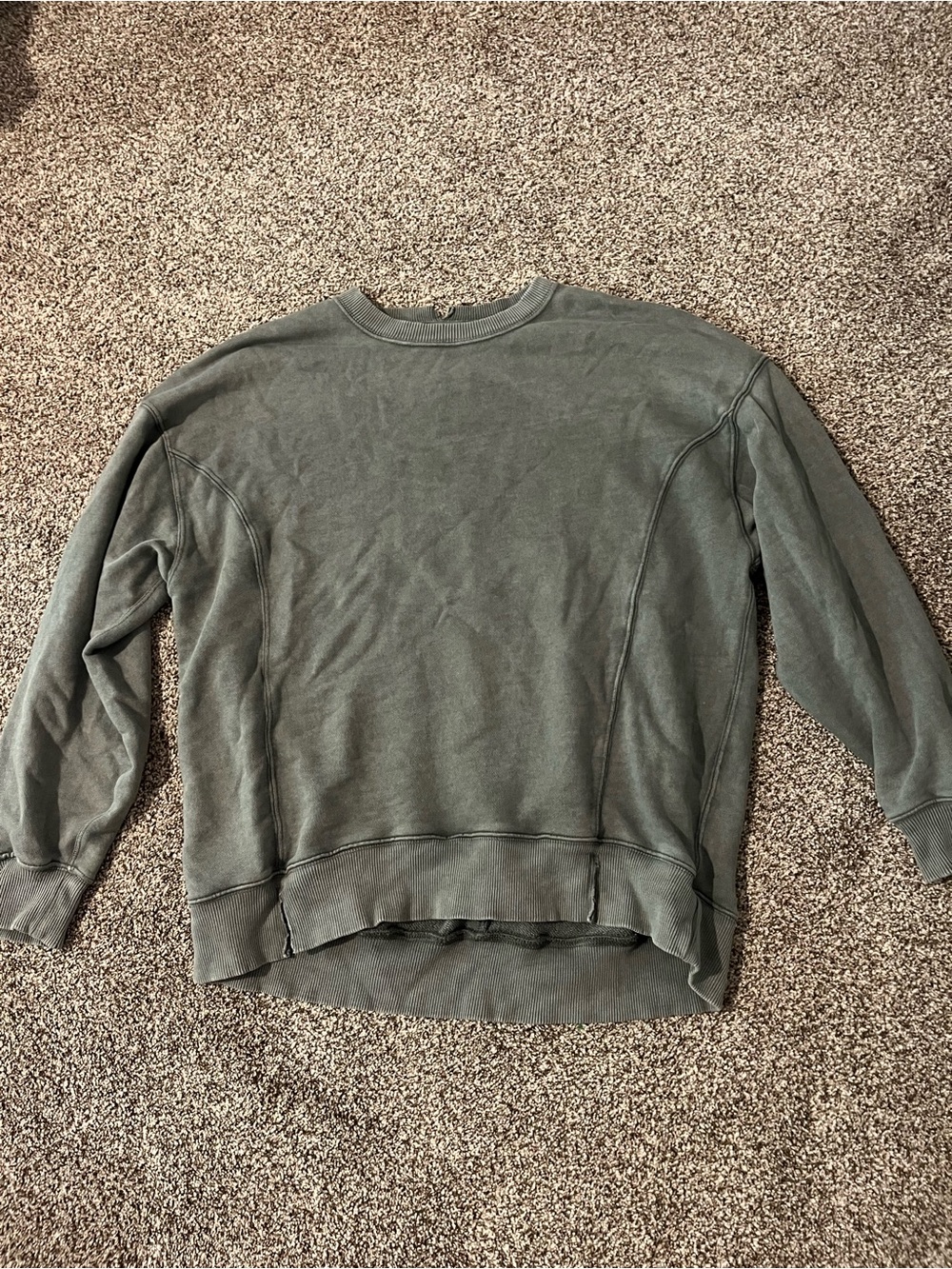 Aerie Oversized Green Crewneck Sweatshirt